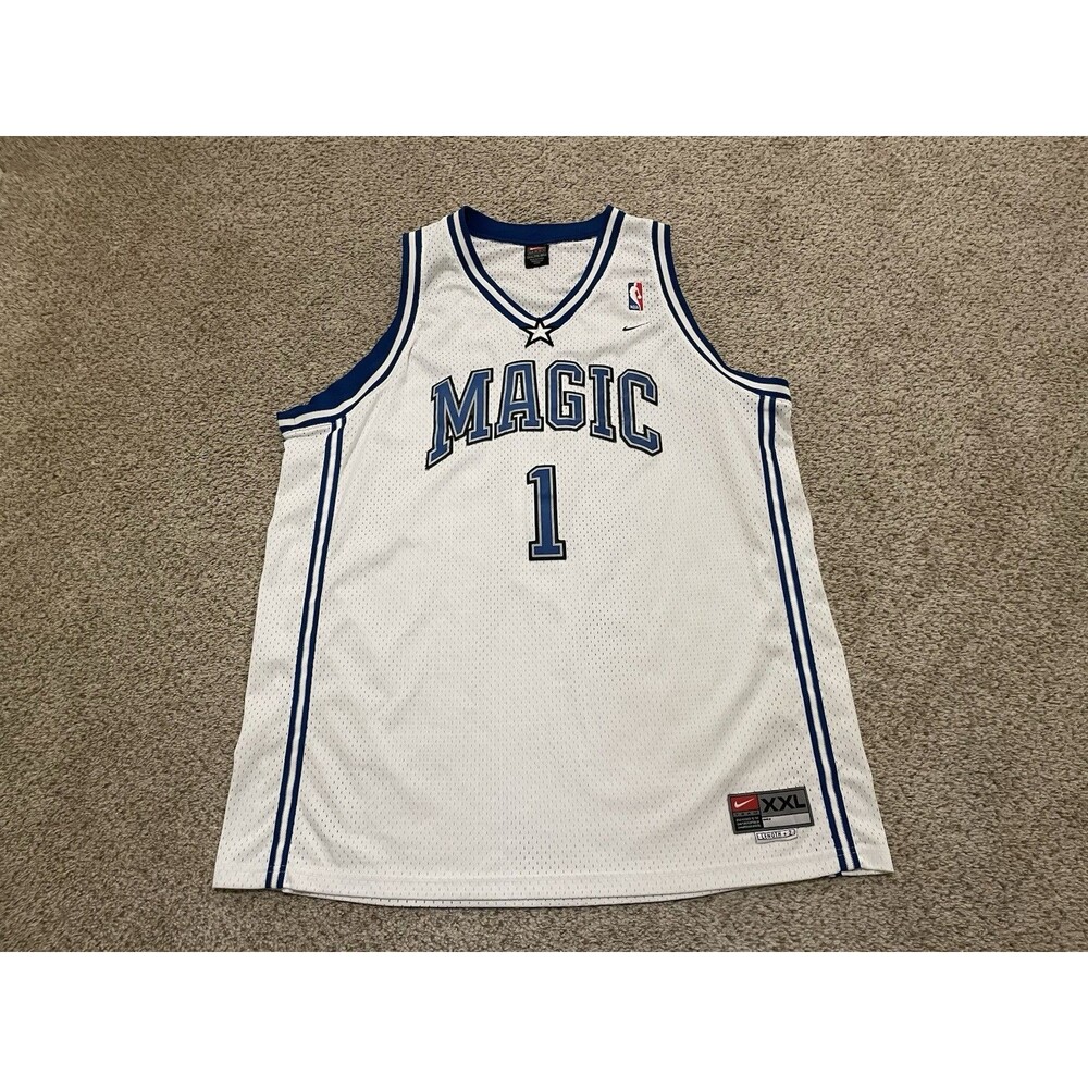 Orlando Magic Jersey Mens 2XL White Blue NBA Basketball Tracy McGrady Nike
